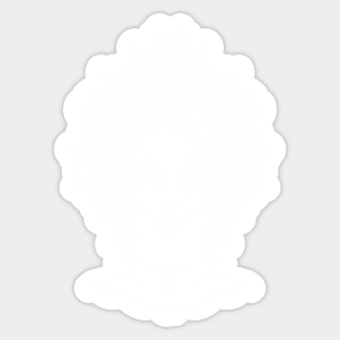 Woman in White Sticker